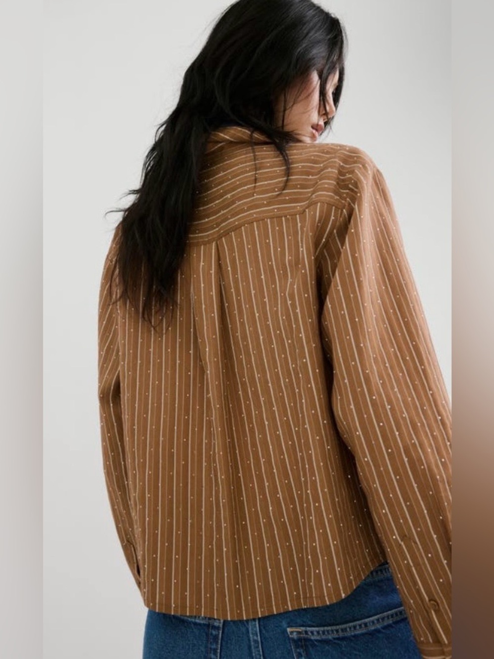 Mango Stripe Rhinestone Shirt - Picture 13 of 15